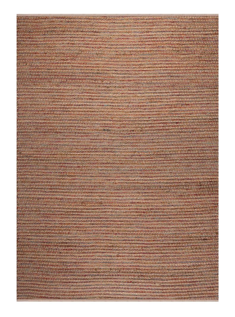 Alfombra Yute 200 x 300 cm Natural y multicolor-0