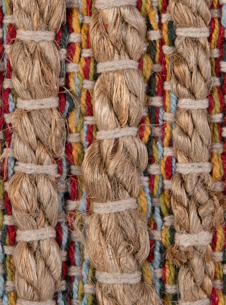 Alfombra Yute 230 x 330 cm Natural y multicolor-2