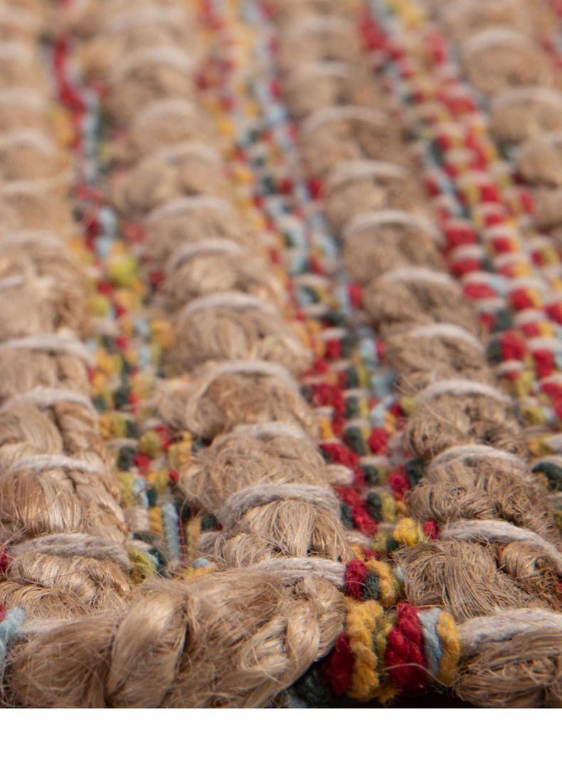 Alfombra Yute 230 x 330 cm Natural y multicolor-1