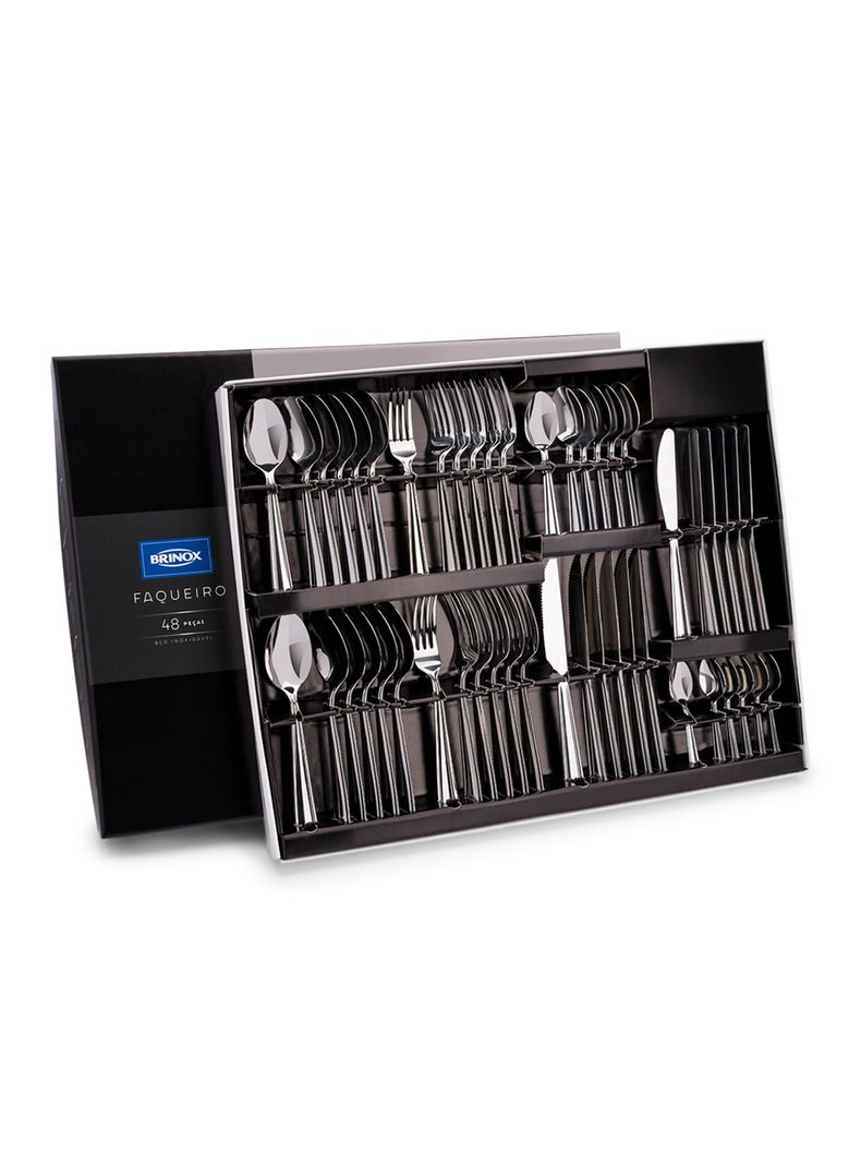 Set Brinox de Cubiertos 48 Piezas Louvre Inox-0
