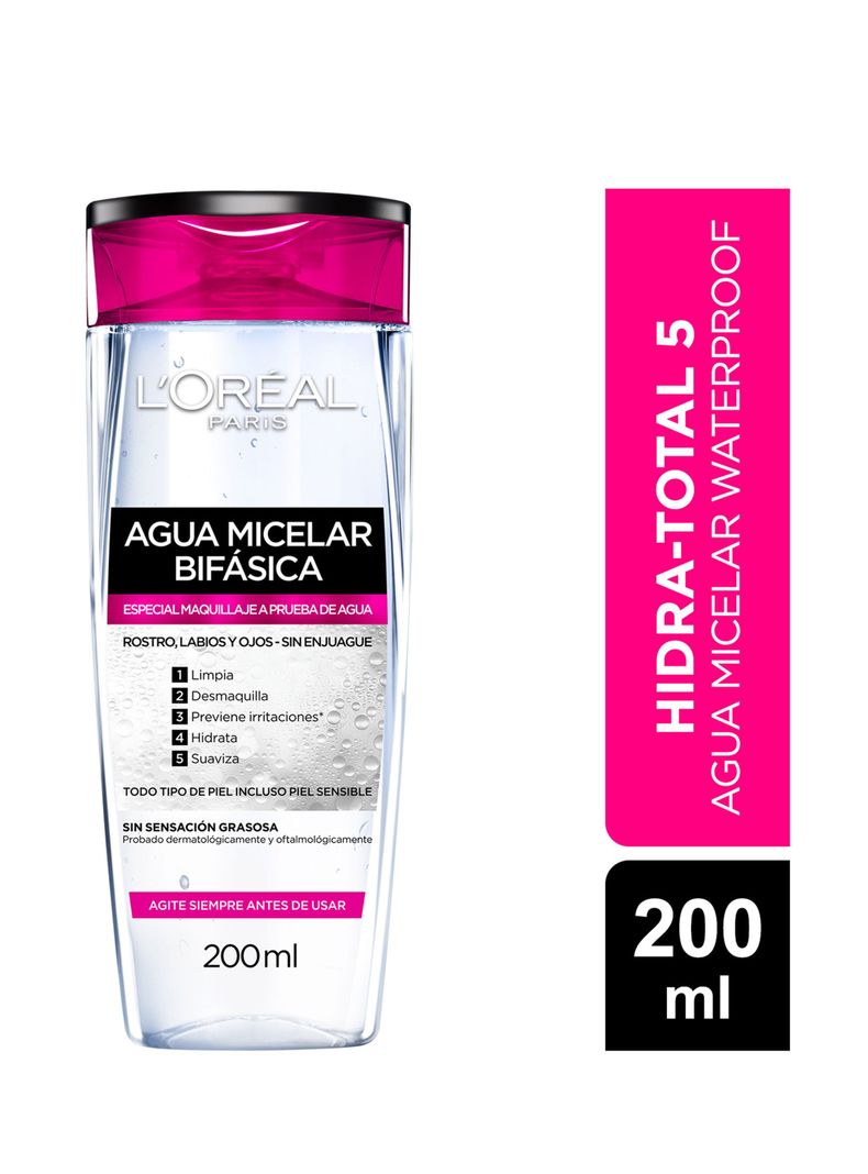 Agua Dermo Expertise L'Oréal Paris Micelar Ht5 Bifásica 200 ml-0