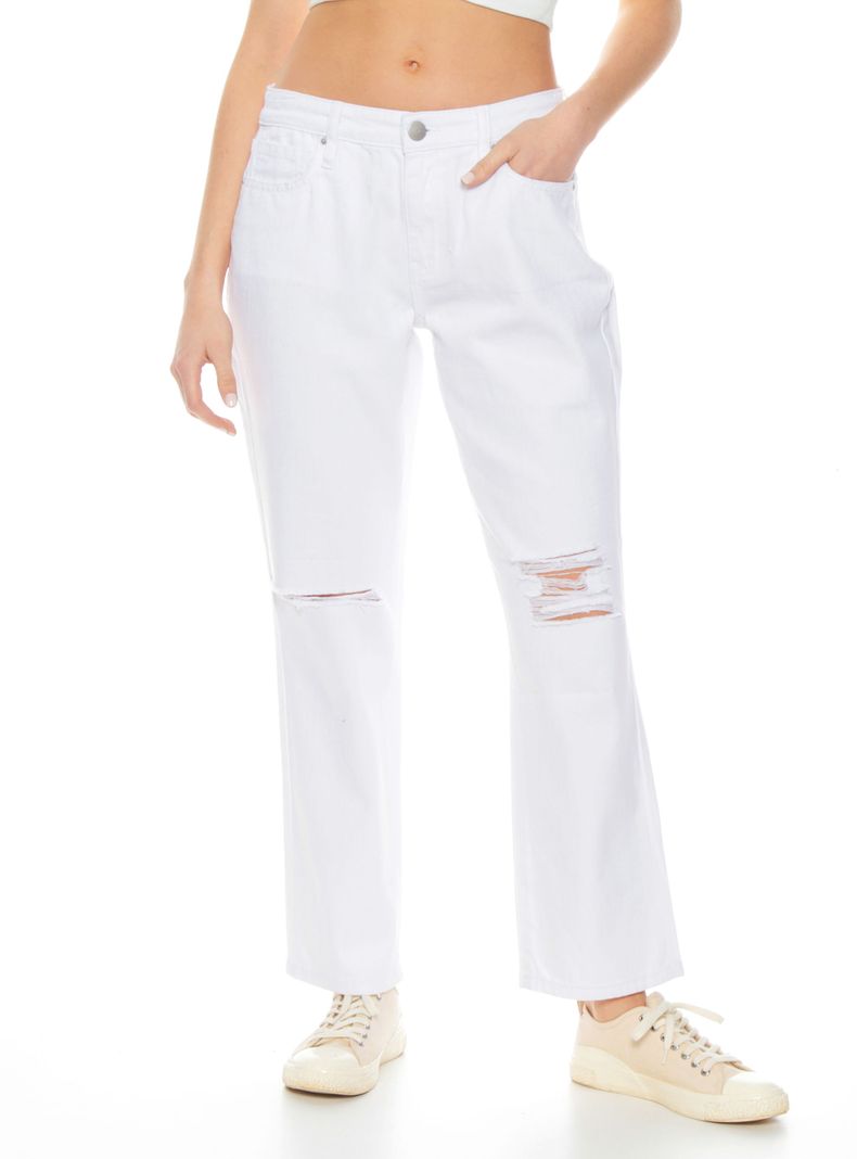 Jeans Crop Pretina y Desgastes-0