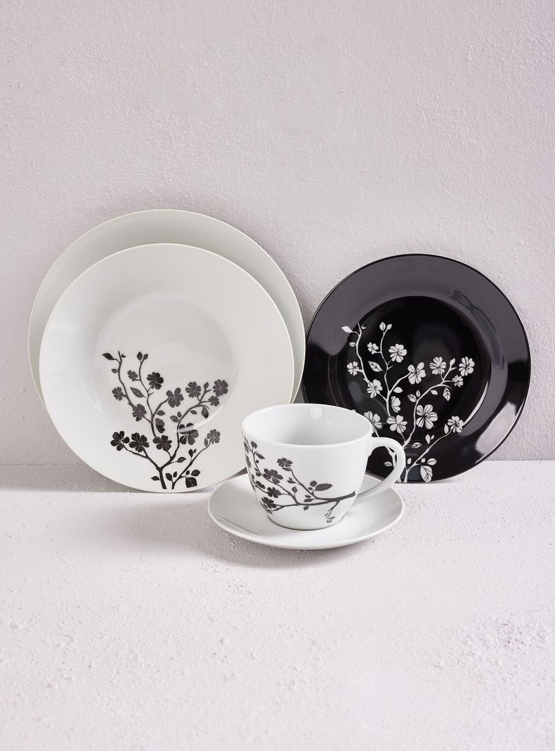 30 Piezas Vajilla De Loza Blanca Sodimac Juego Vajilla Blanco