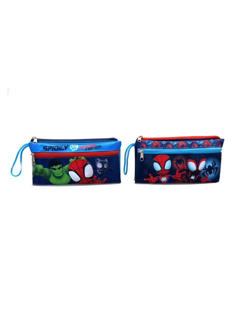 Estuche Doble Cierre 2 Diseños Spidey-0