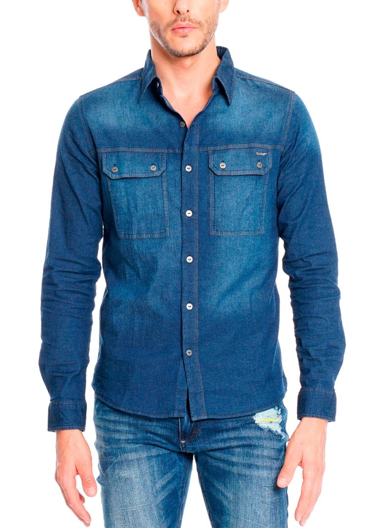 Camisa de Mezclilla Casual-0
