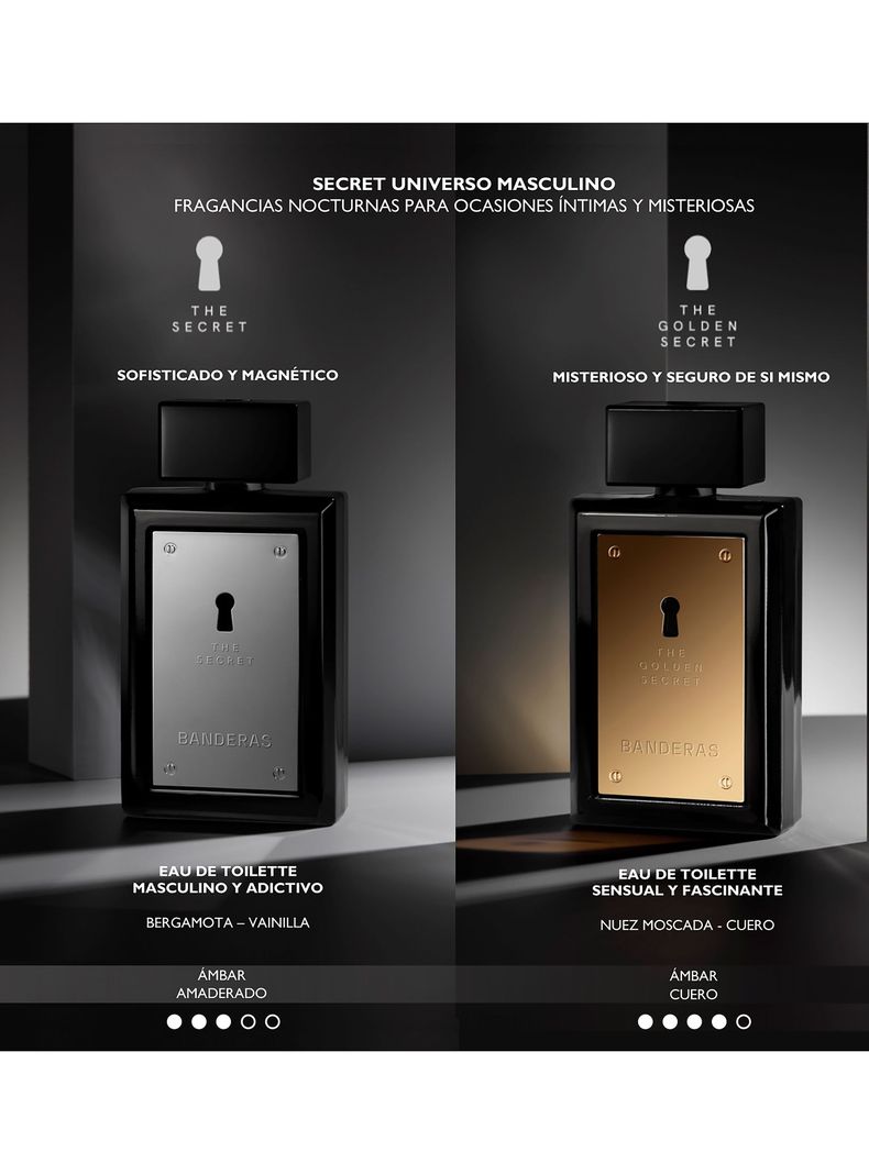 Perfume The Golden Secret Banderas EDT Hombre 100 ml-5