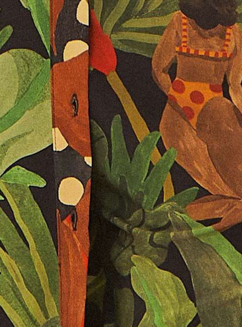 Camisa Larga Diseño Tropical-2
