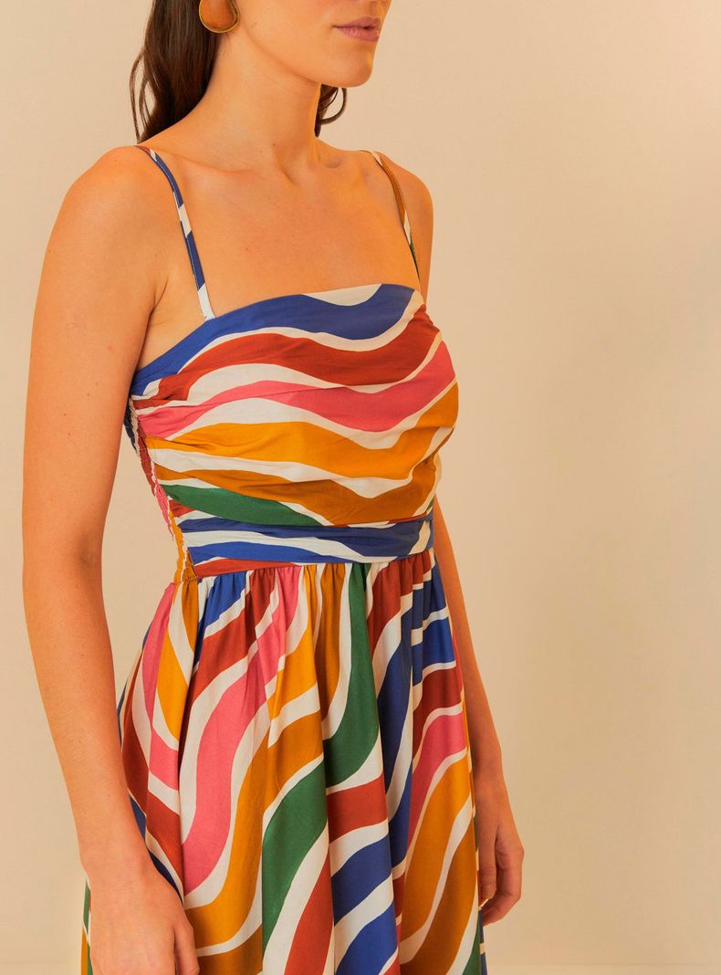 Vestido Largo Rayas Coloridas-3
