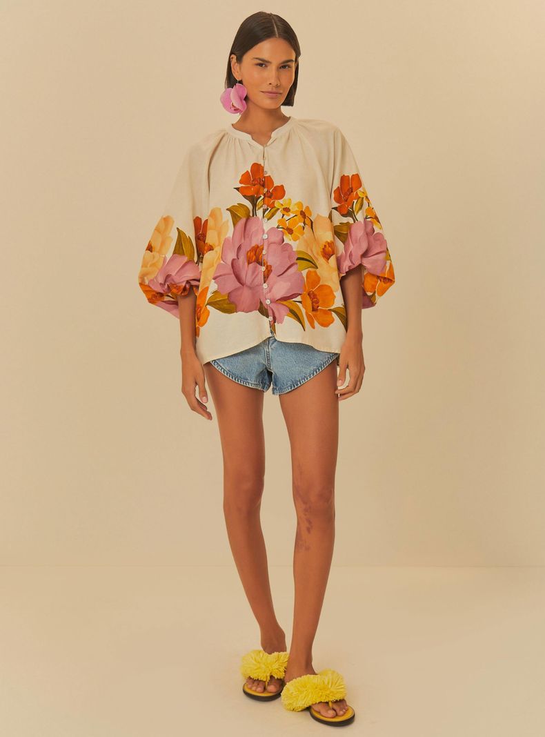 Short Jeans Tiro Alto con Botones-2