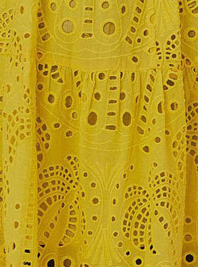 Vestido Largo Broderie con Nudo-3