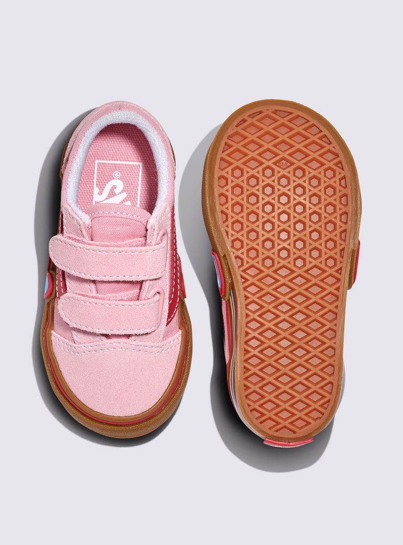 Zapatilla Urbana Dos Velcro Old Skool Cuero Niña-2
