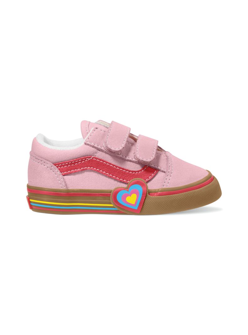 Zapatilla Urbana Dos Velcro Old Skool Cuero Niña-0
