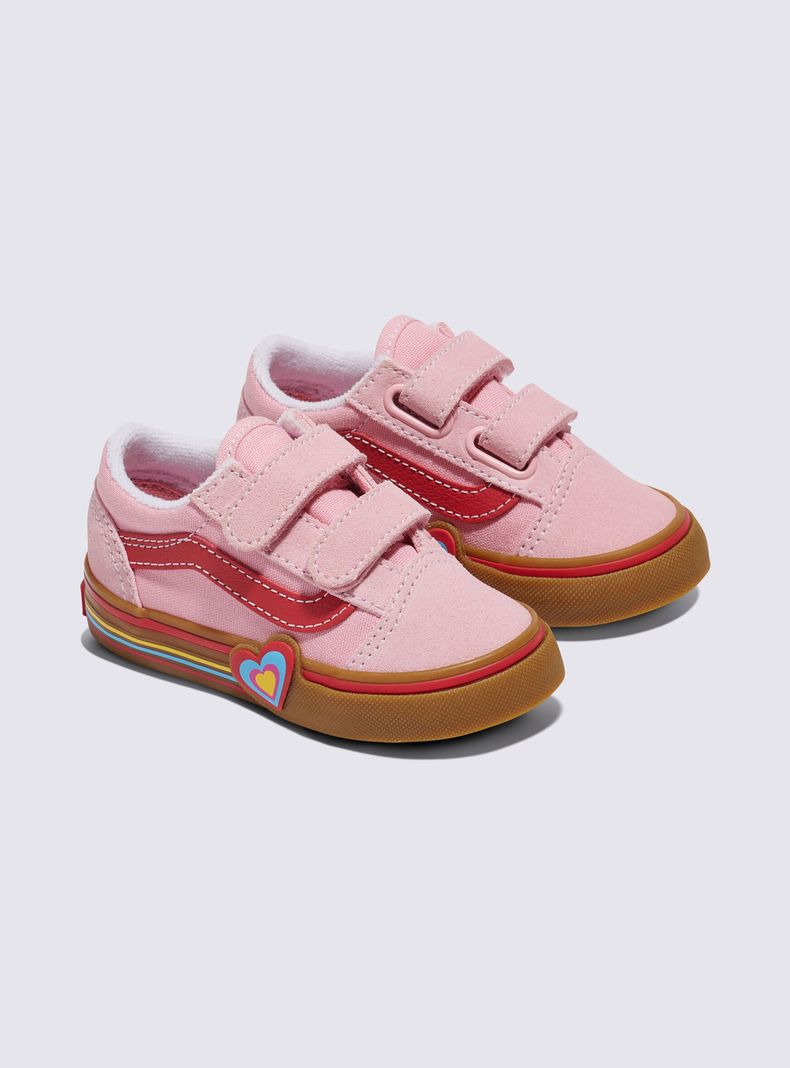 Zapatilla Urbana Dos Velcro Old Skool Cuero Niña-1