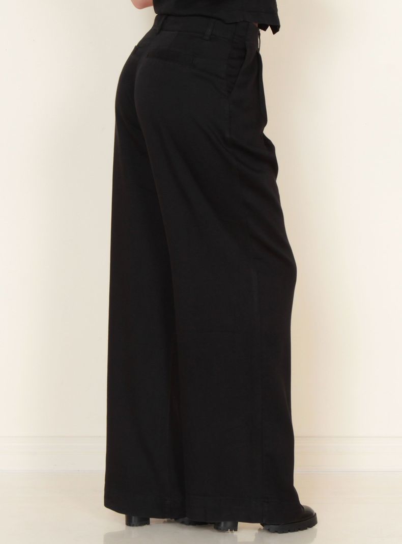 Pantalón Wide Leg Tiro Alto Denim con Pinzas-1