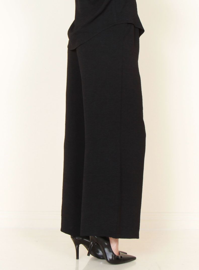 Pantalón Wide Leg Tiro Alto Pretina Elasticada-1