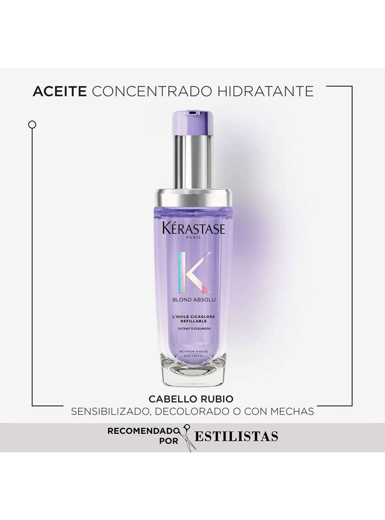 Aceite Capilar Blond Absolu Cicagloss L´Huile 75ml Kérastase Cabello Rubio dañado o Decolorado-2