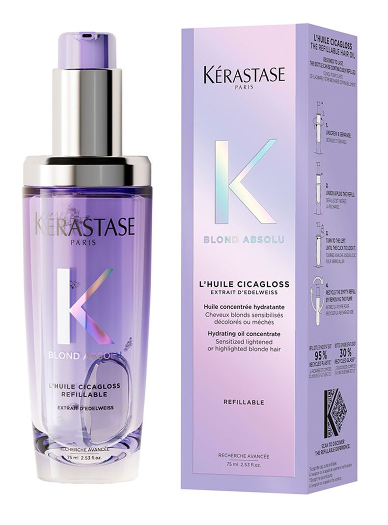 Aceite Capilar Blond Absolu Cicagloss L´Huile 75ml Kérastase Cabello Rubio dañado o Decolorado-1