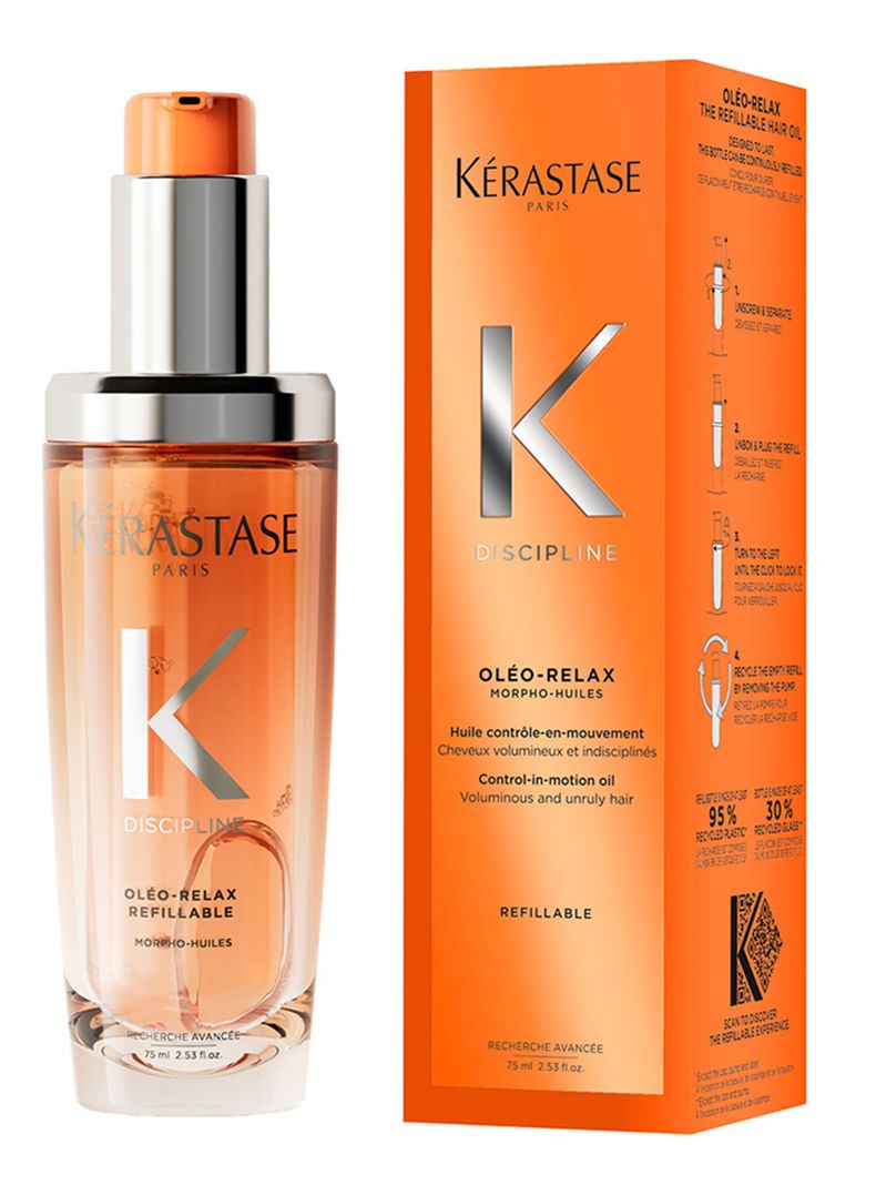 Aceite Discipline L'Huile Oléo-Relax 75ml Kérastase para Cabello Voluminoso y con Frizz-1