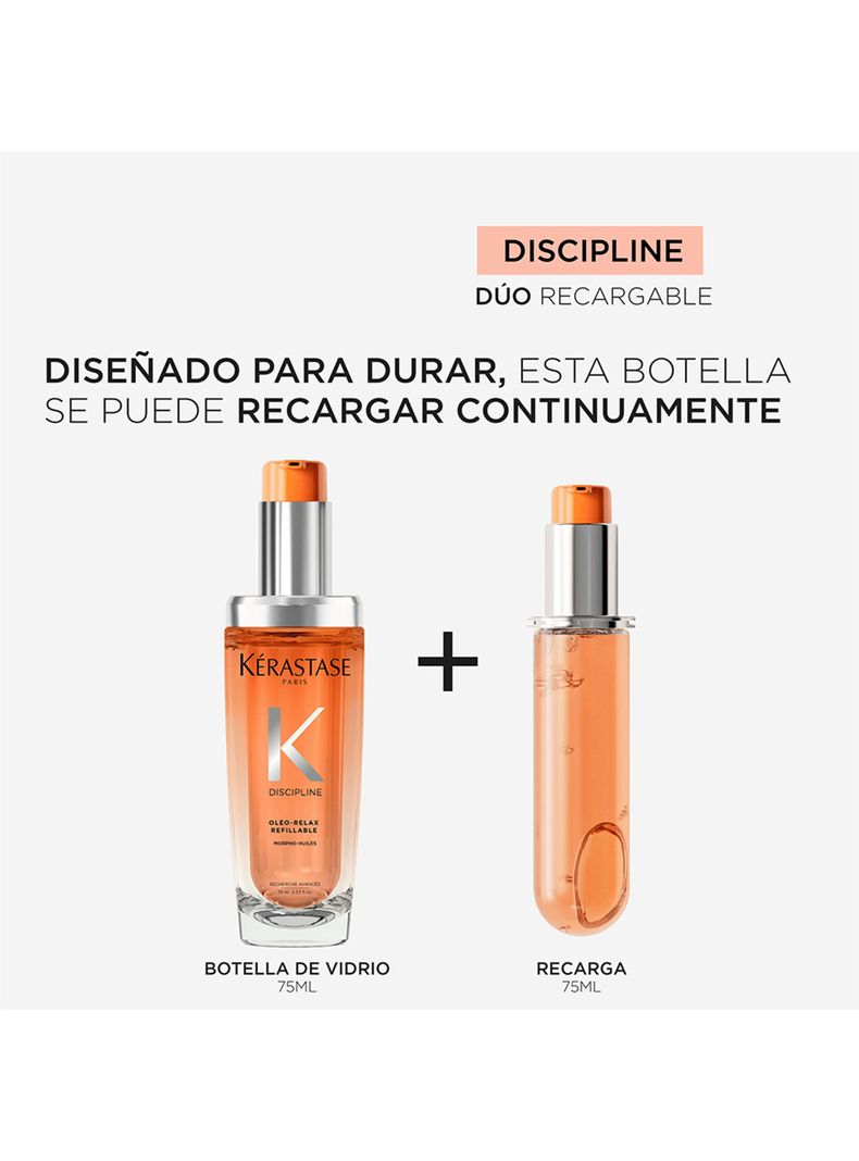Aceite Capilar Discipline L'Huile Oléo-Relax Recarga 75ml Kérastase Cabello Voluminoso y con Frizz-4