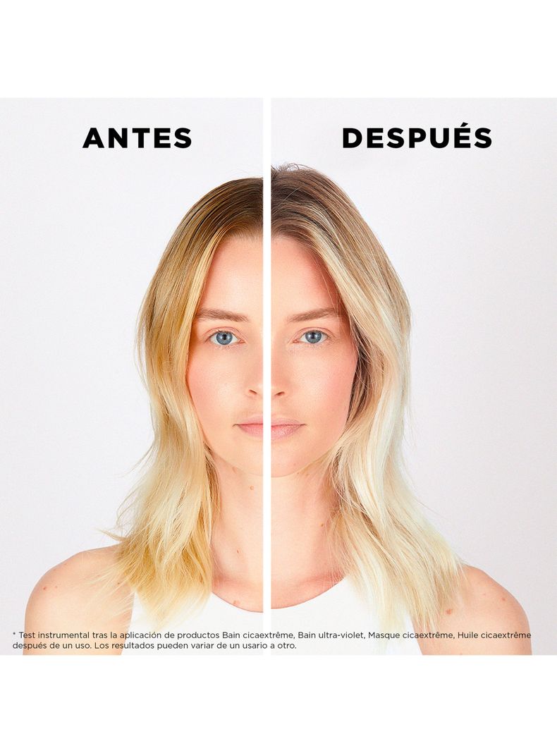 Set Reparación Cabello Rubio o Decolorado Blond Absolu Shampoo Bain Blond Lumiere 250ml + Aceite Huile Cicaextreme 50ml Kérastase-3