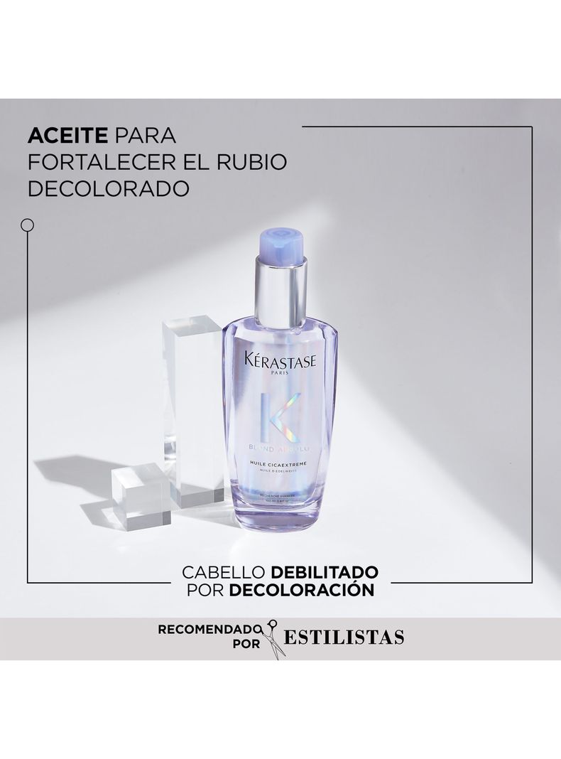 Set Matizante Cabello Rubio o Decolorado Blond Absolu Shampoo Bain Ultra-Violey 250ml + Aceite Huile Cicaextreme 50ml Kérastase-2