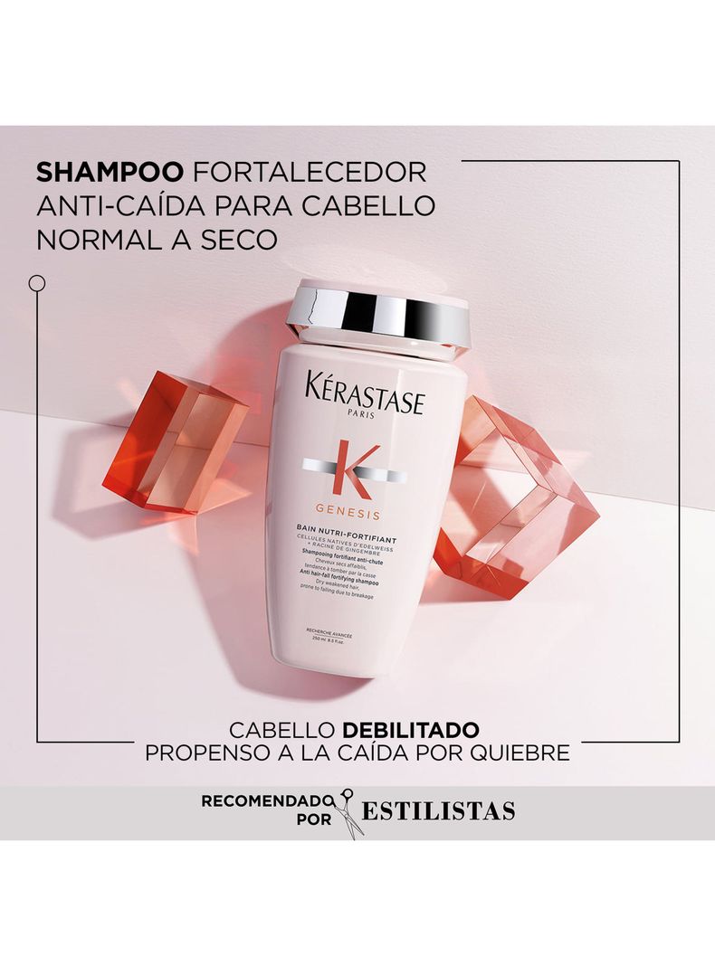 Set Anti-Caída Genesis Shampoo Bain Nutri Fortifiant 250ml + Aceite LHuile Originale Elixir Ultime 50ml Kérastase-1