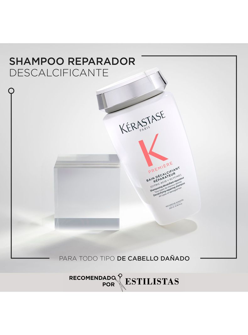 Set Reparación cabello Premiere Shampoo Bain Décalcifiant Réparateur 250ml + Aceite LHuile Originale Elixir Ultime 50ml Kérastase-1