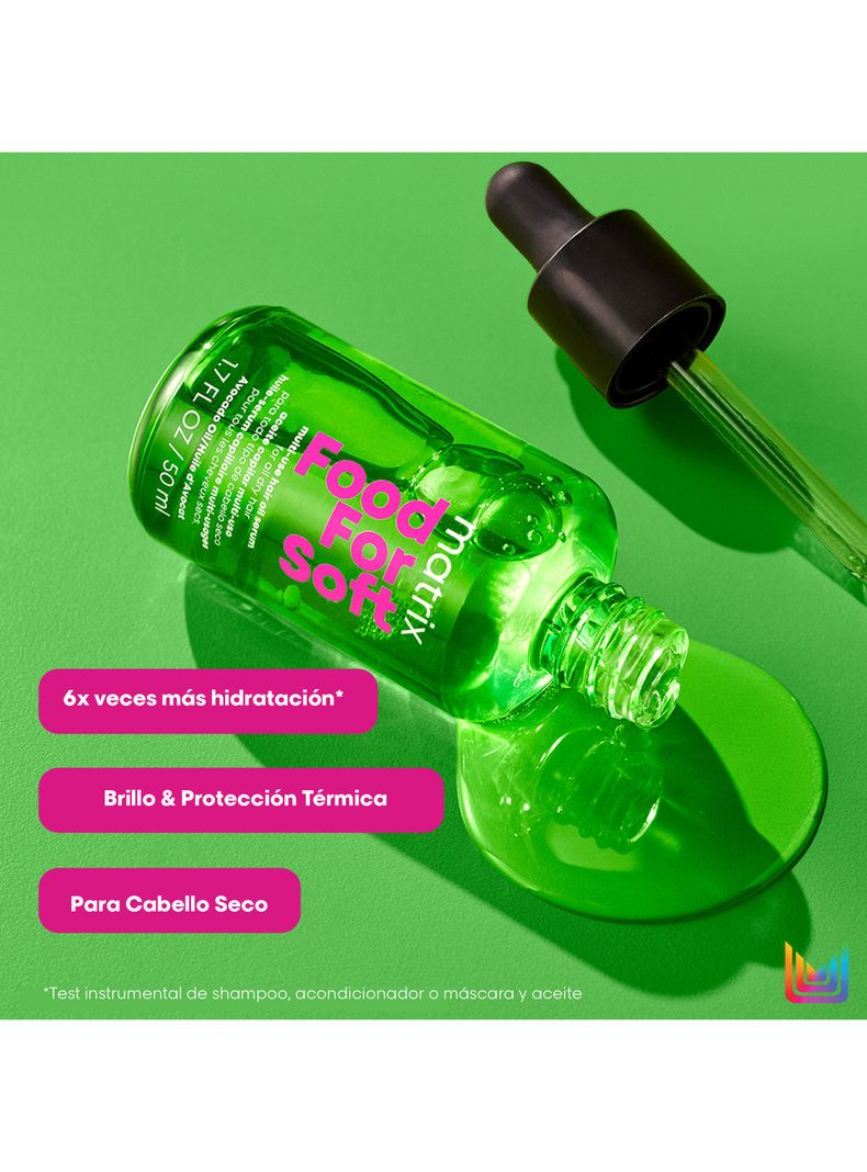 Set Shampoo Hidratante Food For Soft Cabello Seco 300 ml + Aceite hidratante Food For Soft 50 ml Matrix-3