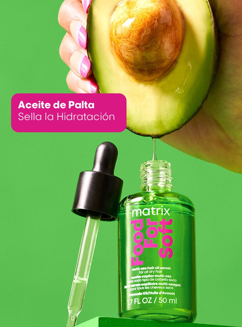 Set Shampoo Hidratante Food For Soft Cabello Seco 300 ml + Aceite hidratante Food For Soft 50 ml Matrix-4