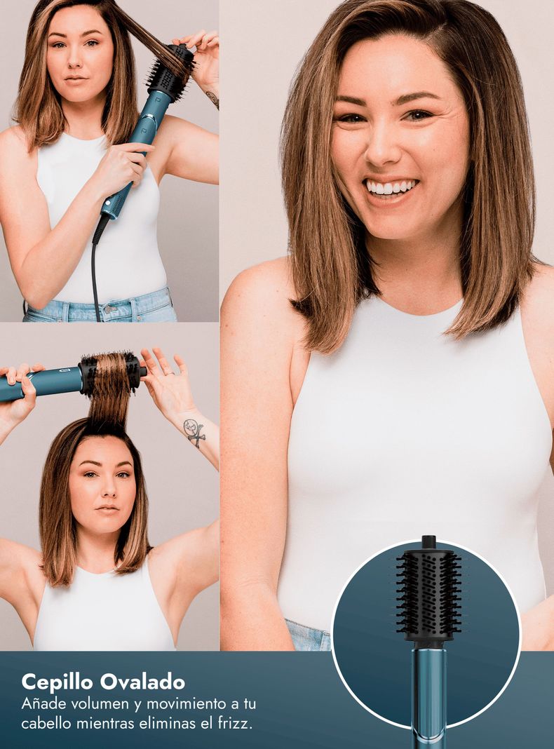 Secador de Pelo Multistyler FlexStyle 5 en 1 Verde Azulado-9