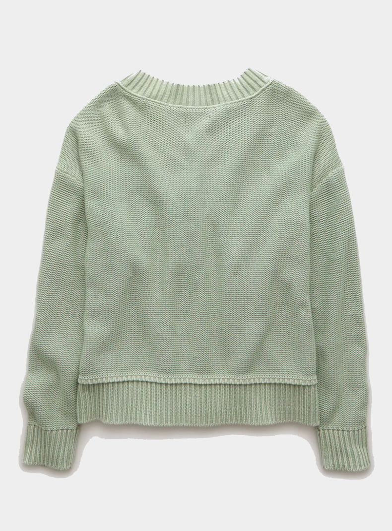Sweater Cuello V Hombros Caídos-5