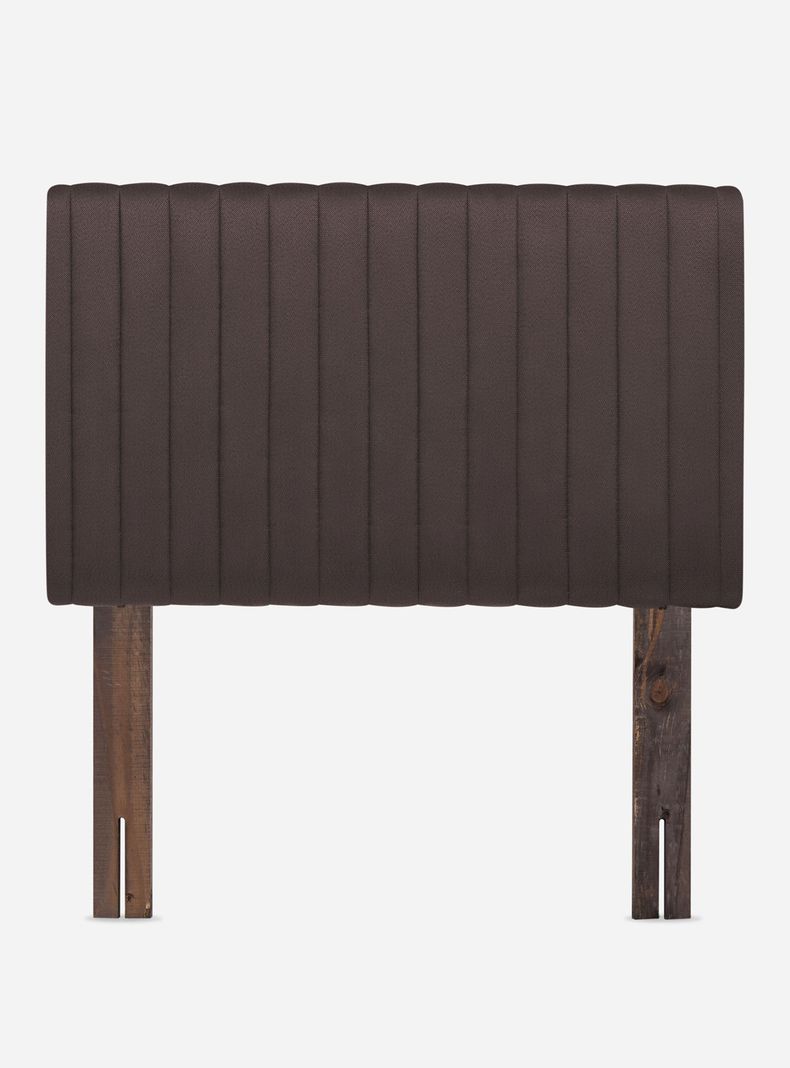 Cama Europea Ergo T New 1 Plaza + Repaldo Lucio Chocolate-2