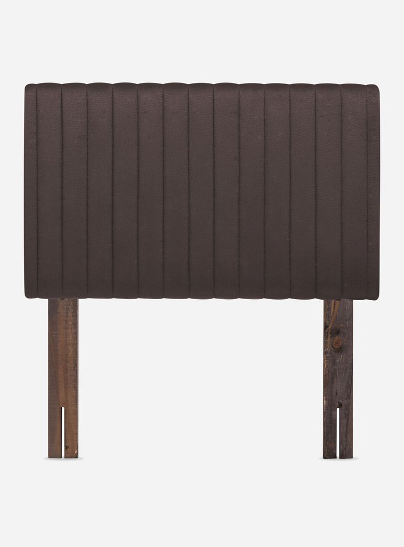 Cama Europea Ergo T New 1.5 Plazas + Repaldo Lucio Chocolate-2