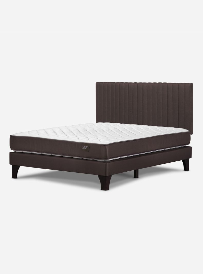Cama Europea Ergo T New 2 Plazas + Respaldo Lucio Chocolate-0