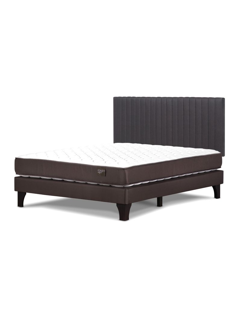 Cama Europea Ergo T New 2 Plazas + Respaldo Lucio Grafito-0