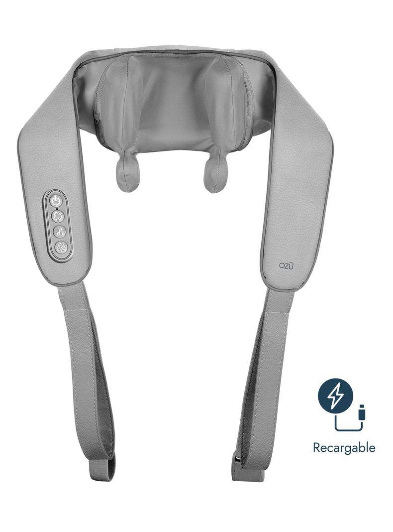 Masajeador de Cuello y Hombros Shiatsu con Simulador de Manos Gris-1