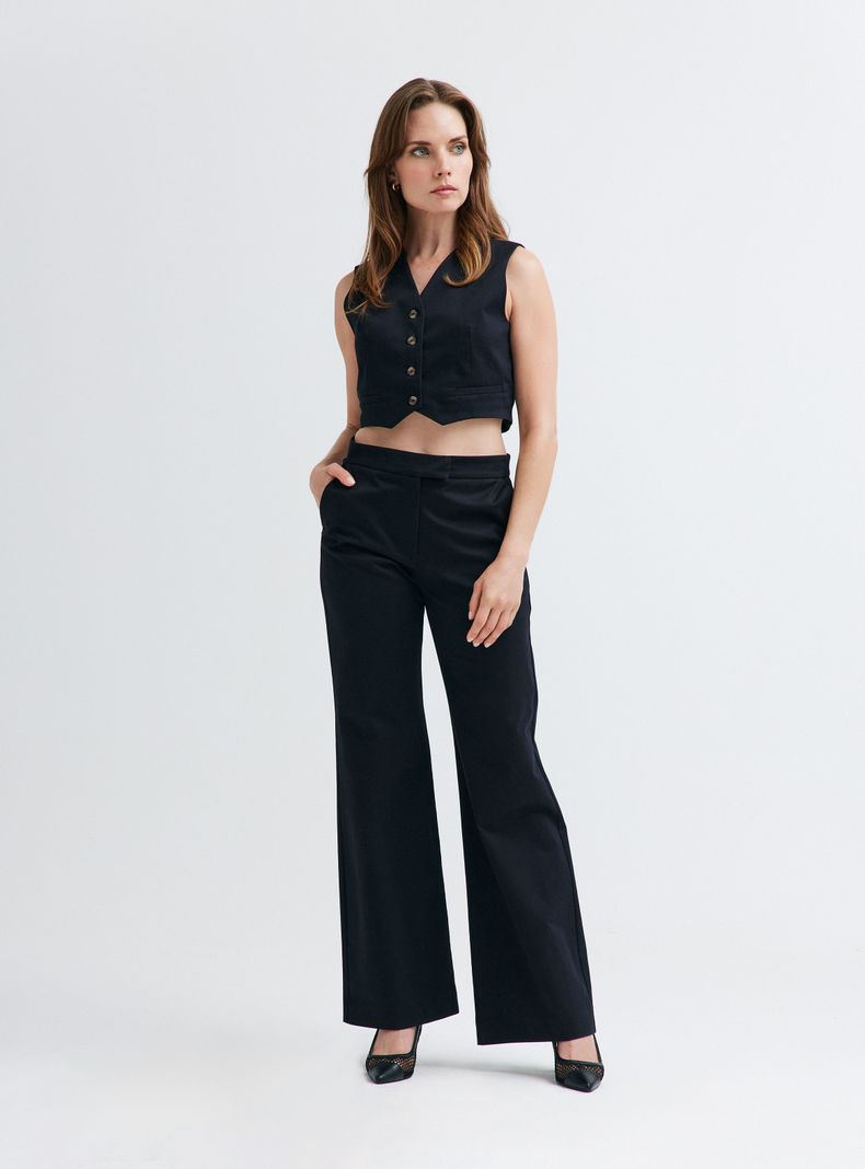 Blazer Gillet de Gabardina-4
