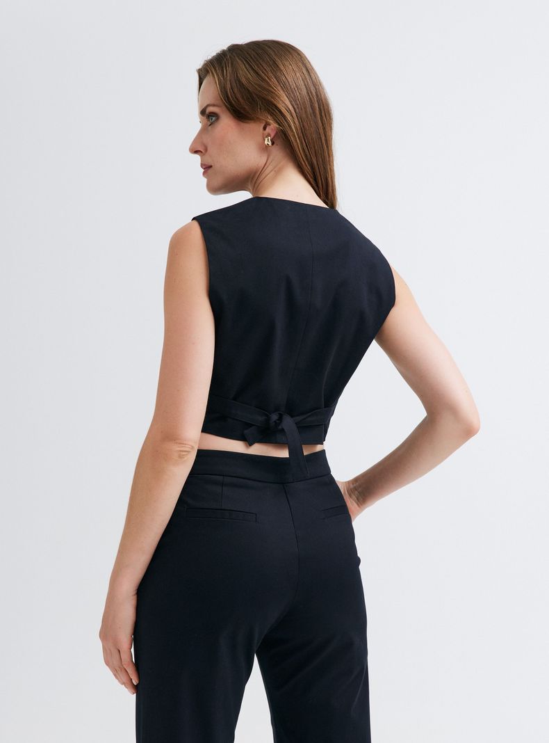 Blazer Gillet de Gabardina-1