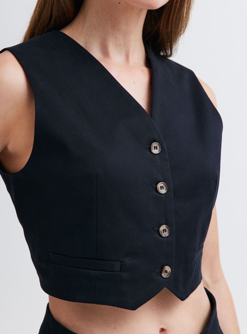 Blazer Gillet de Gabardina-2