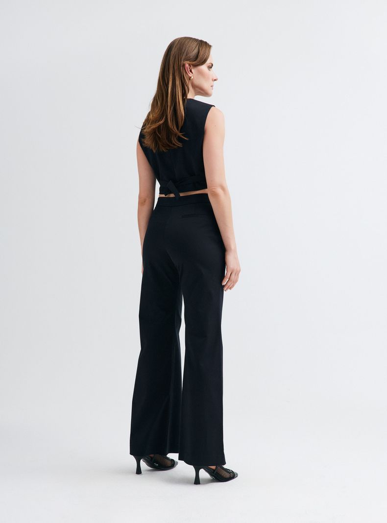 Pantalón Palazzo de Gabardina-5