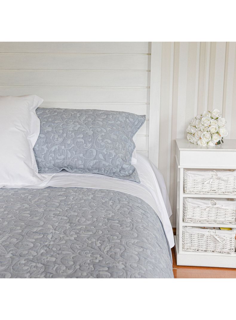 Cubrecama Jacquard Cassis Azul 2 Plazas-2