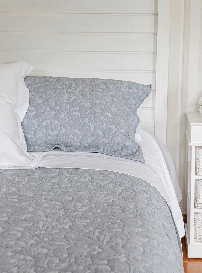 Cubrecama Jacquard Cassis Azul King-2