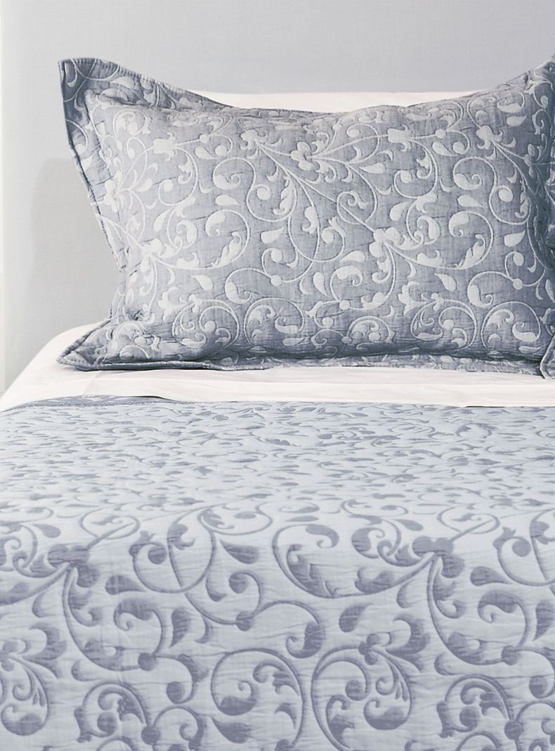 Cubrecama Jacquard Cassis Azul King-1