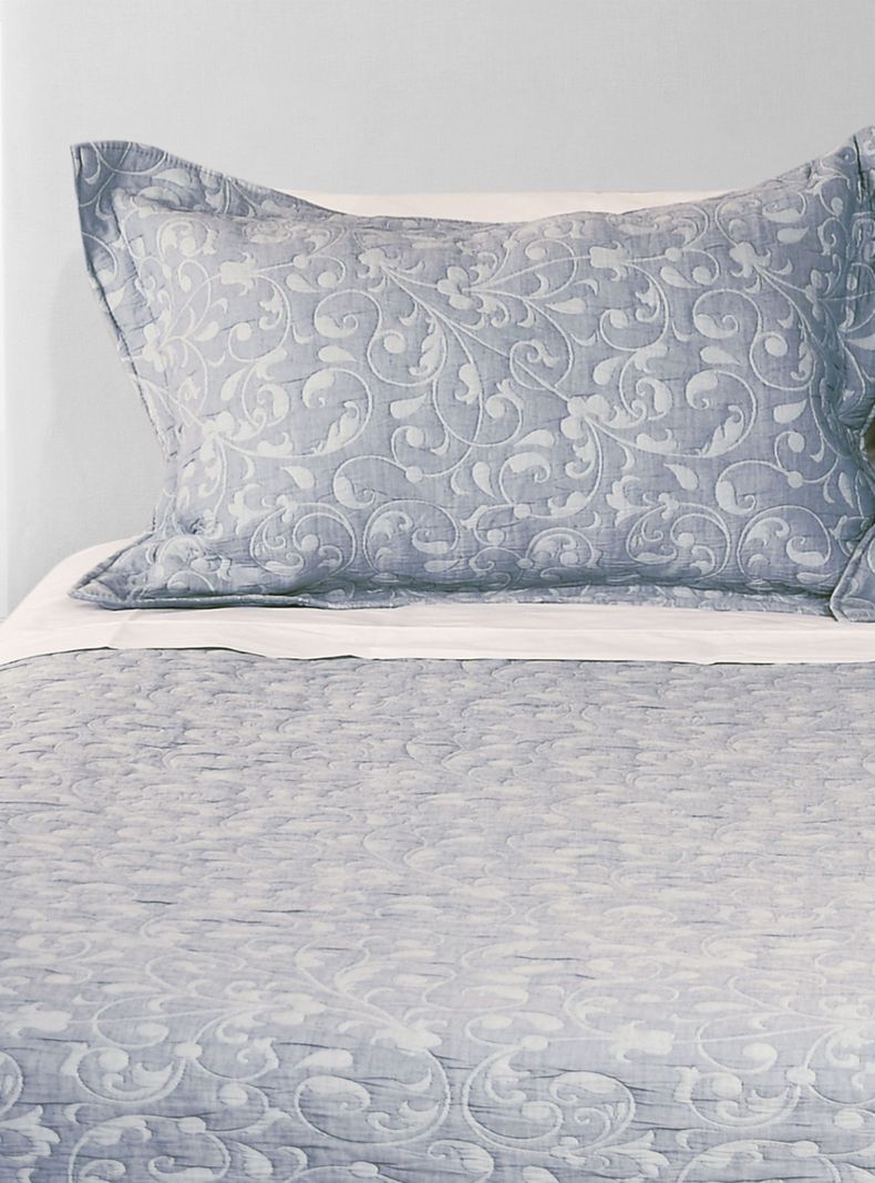 Cubrecama Jacquard Cassis Azul King-0