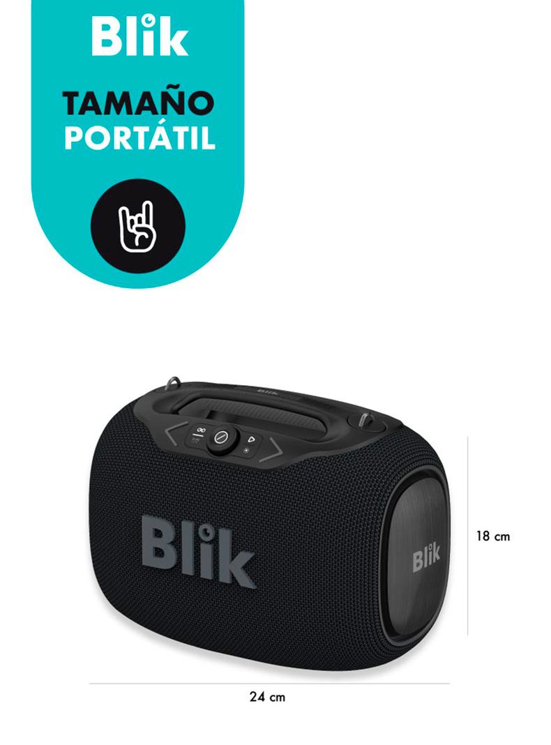 Parlante Bluetooth Partybass 120W Negro-1