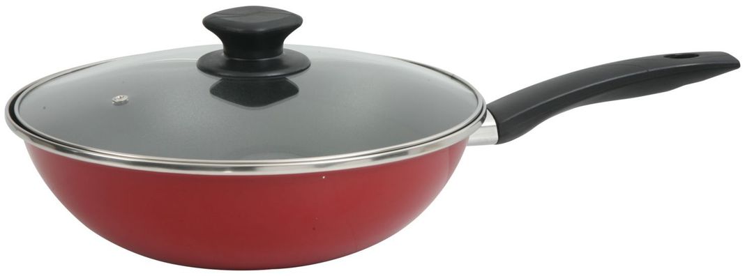 Wok Magefesa 30 cm Rojo Coral-0