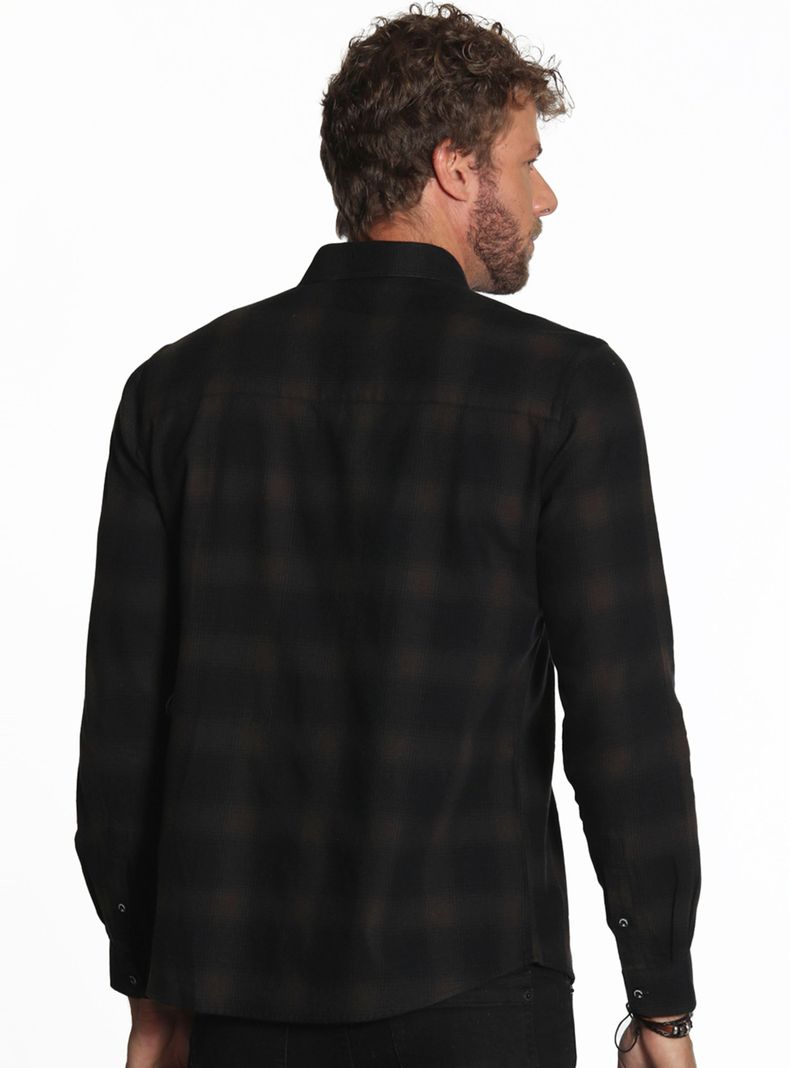 Camisa Regular M/L Flanel Check Difuso-1