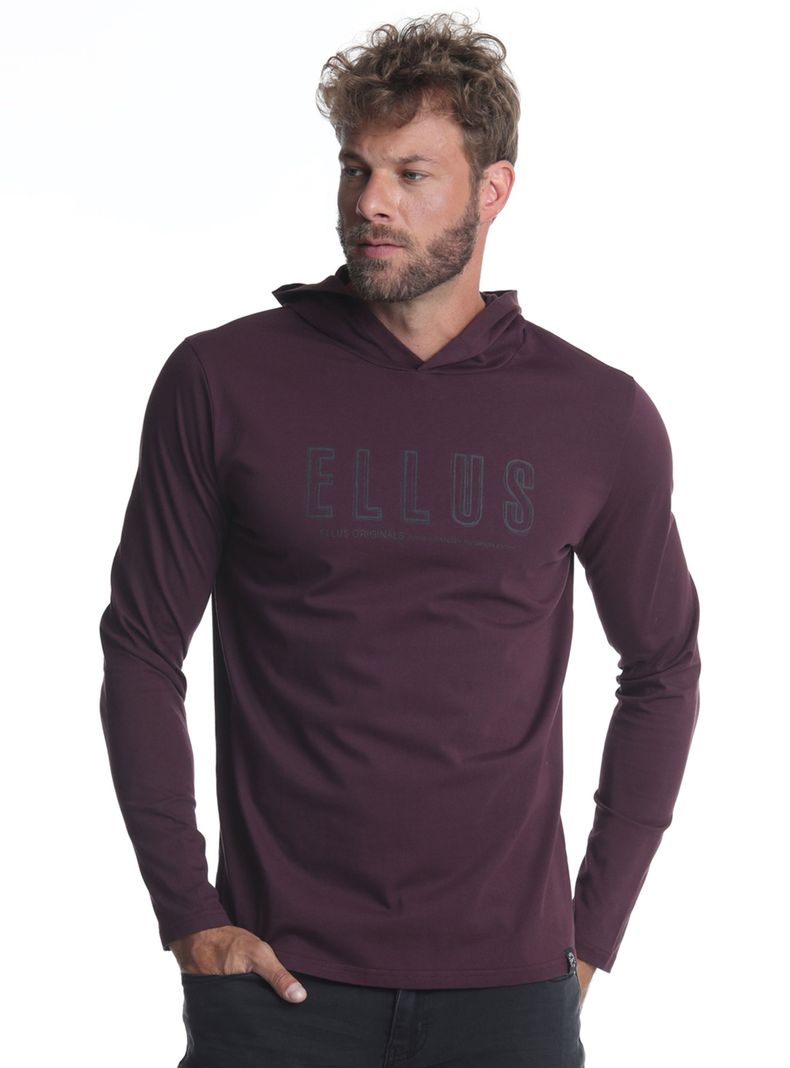 Polera Capucha + Print Brazo Cirue Manga Larga-0