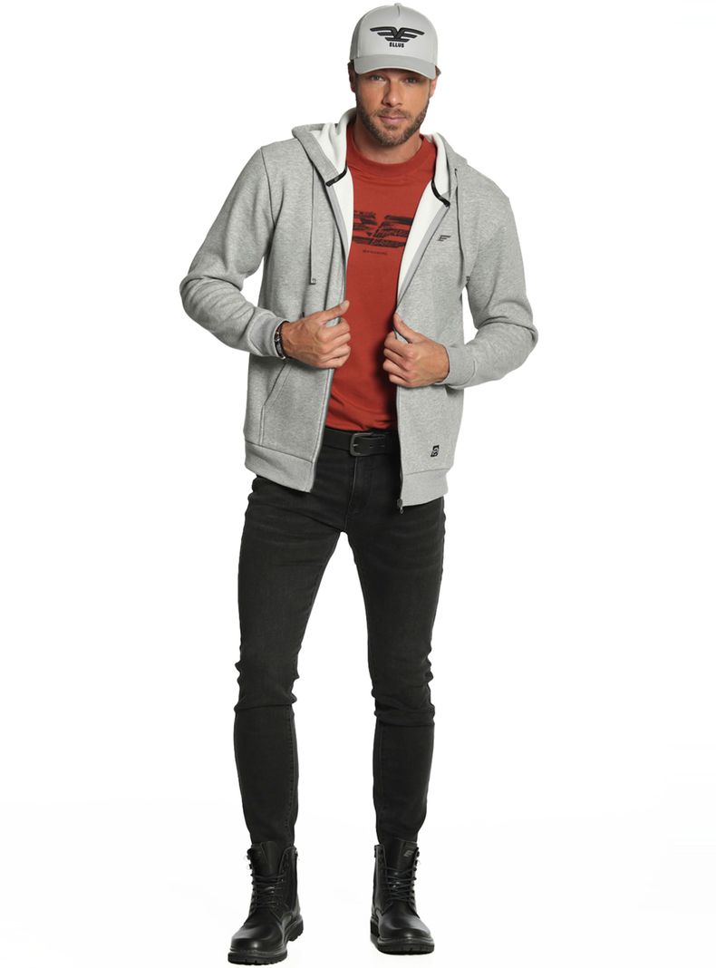 Polerón Full Zipper Bonded Piqué-3