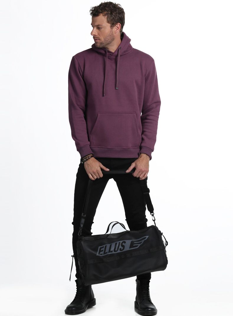 Polerón Capucha Fleece  Silicone Wash Ciruela-3